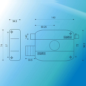 Замок накладной MSM RL25-B-W RL14-B BK W  (Черный) #234133